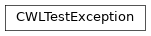 Inheritance diagram of cwltest.plugin.CWLTestException